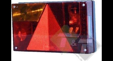 achterlicht multipoint 1 135x240mm 12 volt - 5 pin connetor - links - achterlamp - achterlicht - aanhanger achterlamp - verlichting