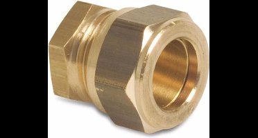 Bonfix Eindkap messing 22 mm knel KIWA/GASTEC