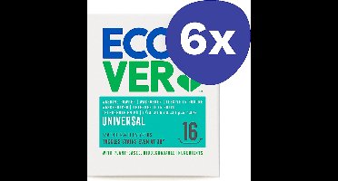 Ecover Waspoeder Universal (16 wasbeurten) (6x 1,2kg)