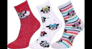 Minnie Mouse DISNEY - 3x Kleurrijke sokken voor meisjes