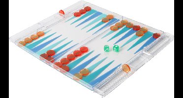 Niceey Backgammon bord - Bordspel - Spelletjes voor volwassenen - Reisspellen - Spellen - Transparant