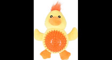 Hondenspeelgoed Ando eend - Geel - 16 cm