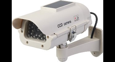 Zonnepaneel Aangedreven Dummy Cctv Beveiligingscamera Met Led (Zonnepaneel Aangedreven)