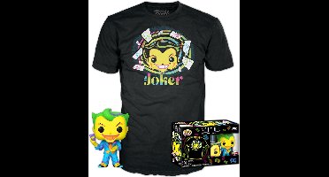 DC Comics Batman Joker Exclusieve POP & T-shirt Set - Blacklight Zwart (Maat: S)