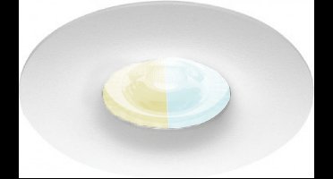 Inbouwspot Wilgot met Philips HUE White Ambiance - voor badkamer / overkapping / buiten - inbouw spot - Wit - rond - IP65 - GU10 - Buitendiameter: 82MM - boorgat: 70-75MM - min. Inbouwdiepte: 70MM