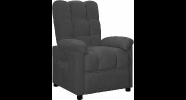 vidaXL - Fauteuil - verstelbaar - stof - donkergrijs
