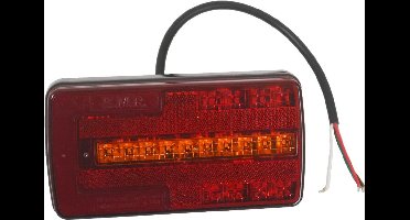 LED achterlicht 12/24V 150x80x25 mm dynamisch knipperlicht