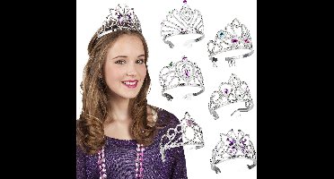 Boland - Tiara Diana zilver Zilver - Één maat - Kinderen - Vrouwen - Prinsen en Prinsessen