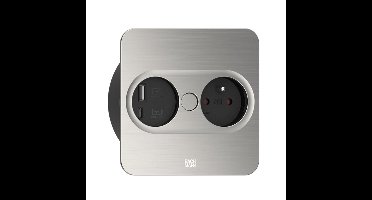 BACHMANN TWIST 2 1xUTE 1xUSB A/C 22W 2,0m AEH rvs look hoekig