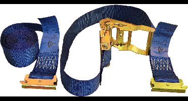 spanband 50x3400 mm met ratel en haak - sjorband - spanner - railband - vrachtwagenband novio