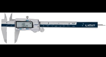 Digitale schuifmaat in roestvrij staal 150x40 mm met drievoudige uitlezing in mm inch decimaal inch imperiale breuken Limit CAD150TR