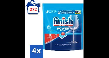 Finish Powerball - Power All in 1 - Vaatwastabletten - Reiniging & Glans - 68 Tabletten - Voordeelverpakking - 4 stuks