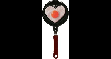 Hartvormige Koekenpan 12 cm – Anti-aanbaklaag – Niet geschikt voor inductie – Ideaal voor 1 ei of pannenkoek – Origineel cadeau – Compact en lichtgewicht