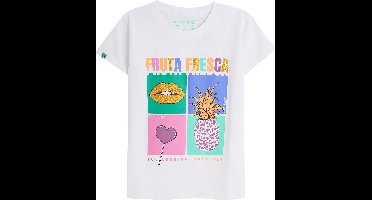 4PRESIDENT T-shirt meisjes - White - Maat 116 - Meiden shirt