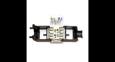 ROLINE Cat.6A (Klasse EA) Keystone, niet afgeschermd, zonder gereedschap, wit
