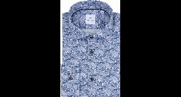 Blue Industry Overhemd Print Blauw - Maat 41 - Heren - Overhemden Formeel