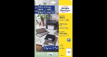 Avery Zweckform universele etiketten, 105 x 48 mm, wit, permanent klevend, 120 etiketten, 10 vellen 50 stuks