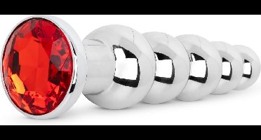 Anale Plug met Edelsteen - Rood