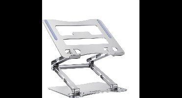 Laptopstandaard - Ergonomische Laptopstandaard - Verstelbaar en Opvouwbaar - laptop Verhoger - Aluminium - Zilver