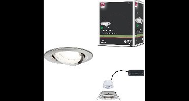LED-inbouwlamp Nova Coin Enkele lamp rond 84mm 50° 2,8W 505lm 230V 4000K Staal geborsteld