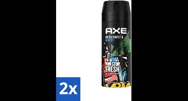 Axe - Deodorant Bodyspray - 48hrs Fresh - Fresh Forest & Graffiti - 150 ml - Voordeelverpakking - 2 stuks