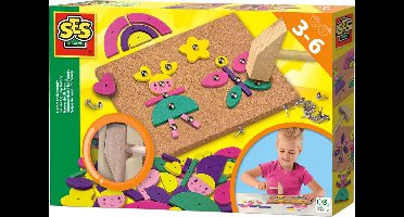 SES Creative - Hamertje Tik - Trendy - Montessori Speelgoed - vrolijke kleuren - veilige spijkertjes - Knutselen