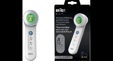 BraunBraun 3-in-1 no touch Thermometer BNT400 - Voorhoofd - Koortsthermometer - Infrarood Lichaamsthermometer