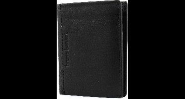 bruno banani Leren Portemonnee Arizona Wallet High with Flap Black Zwart