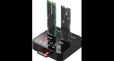 CoreParts MS-CLONER-M2-SD - Media- en dataduplicator - Zwart