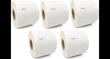 Label Tape Geschikt voor Dymo 99014 | 101 x 54 mm | S0722430 - Wit - 220 labels per Rol - 5 stuks - Geschikt voor: 310 320 330 400 400 Turbo 400 Duo 450 450 Turbo 450 Twin Turbo 450 Duo 4XL Wireless
