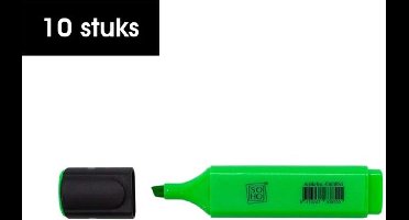 SOHO Tekstmarkers Neon Groen – 10 stuks