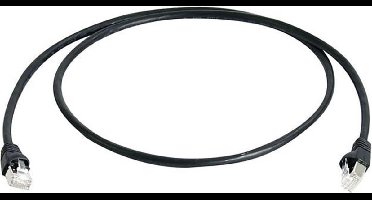 Telegärtner 100008648 RJ45 Netwerkkabel, patchkabel CAT 6A S/FTP 5.00 m Zwart Vlambestendig, Snagless, Pair afscherming