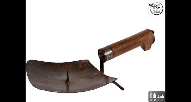 Gifts Amsterdam - Industriële Kandelaar "Kjeld" - Antiek zwart metaal - gemaakt van Duurzaam Gerecycled Materialen