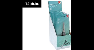 SOHO Schaar Ronde Punt – Schaar – Ronde Schaar – 13 cm – Zwart – 12 stuks