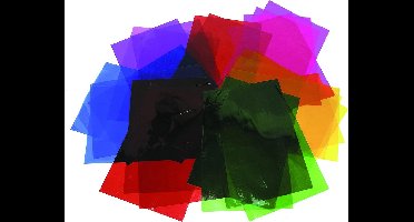 oCreon EK5452 Kleurrijke Cellofaanbladen – 36 Stuks voor Knutselen - Decoratie en Geschenken voor Kinderen