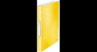 Ringband Leitz WOW A4 2-rings O-mech 25mm PP geel - 10 stuks