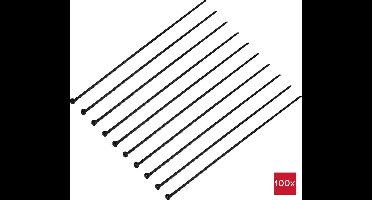 TRU COMPONENTS TC-12814196 Kabelbinder 370 mm 4.8 mm Zwart Met metalen tong, UV-weerbestendig 100 stuk(s)