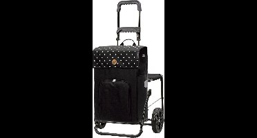 Andersen SHOPPER MANUFAKTUR Boodschappentrolley Komfort Shopper Malit 45L Black Zwart 103cm