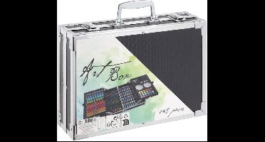 ApexArte® Tekenkoffer Kinderen - Tekendoos - Kleurpotloden - Stiften - Zwart