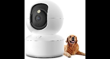 ApexArte® Hondencamera - Huisdiercamera - Babyfoon met Camera en App - Baby Monitor - Full HD - Wit