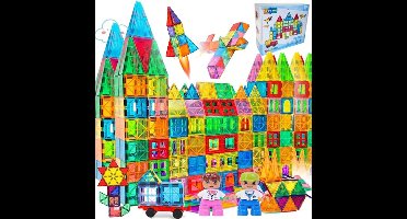 Magnetisch Speelgoed - Voordeelverpakking 100 Stuks - Magnetische Bouwstenen - Montessori Speelgoed - Veilig Voor Kinderen - Magnetisch Speelgoed - Extra Groot Magnetisch Speelgoed Bouwset XXL