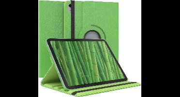 Hoes Geschikt voor iPad Air 11 inch (2024) M2 Hoes Groen, iPad Air 6th / 5th / 4th Generation Hoes (2024/2022/2020) - 360° draaibare Bookcase