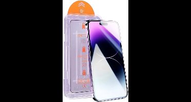 iPhone 15 Gehard Glas Screenprotector met Handig Installatieframe – Gemakkelijk en Perfect Aanbrengen