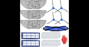 Reserveonderdelen voor Eufy RoboVac L70 Hybride robotstofzuiger, accessoireset met 1 rolborstel + 4 filters + 4 zijborstels + 3 dweildoeken + 1 reinigingsborstel