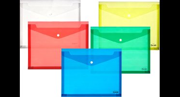 Centrum documentenmappen A4 multicolor plastic set 10 stuks.