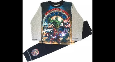 Marvel Avengers - Pyjama - blauw met grijs - Maat 104/110