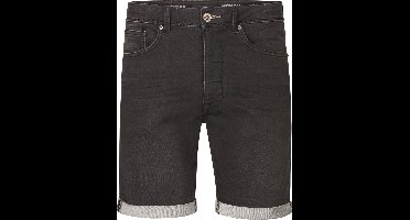 Petrol Industries Heren Denim Short - Slim Fit - Stretch - Korte Broek - Elastische Tailleband - Spijkerbroek - Herenkleding - Zwart - Maat S