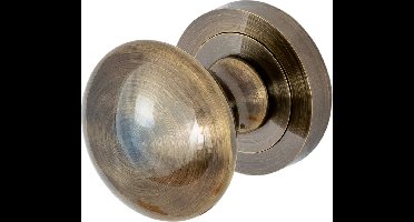 Deurknop BOB draaibaar - luxe ronde deurknop - antiek messing - diameter 5 cm - binnendeur