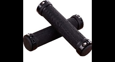 New Age Devi - Universele Fietshandvatten - Lock-On - Professionele Grip - Voor Fiets en Mountainbike - Eenvoudig te Monteren - Anti-slip - Zwart - LO-zw