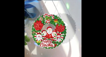 Raamhanger - 28 - Kerstmannen - Diamond painting - compleet pakket - Diamond painting by Wietske